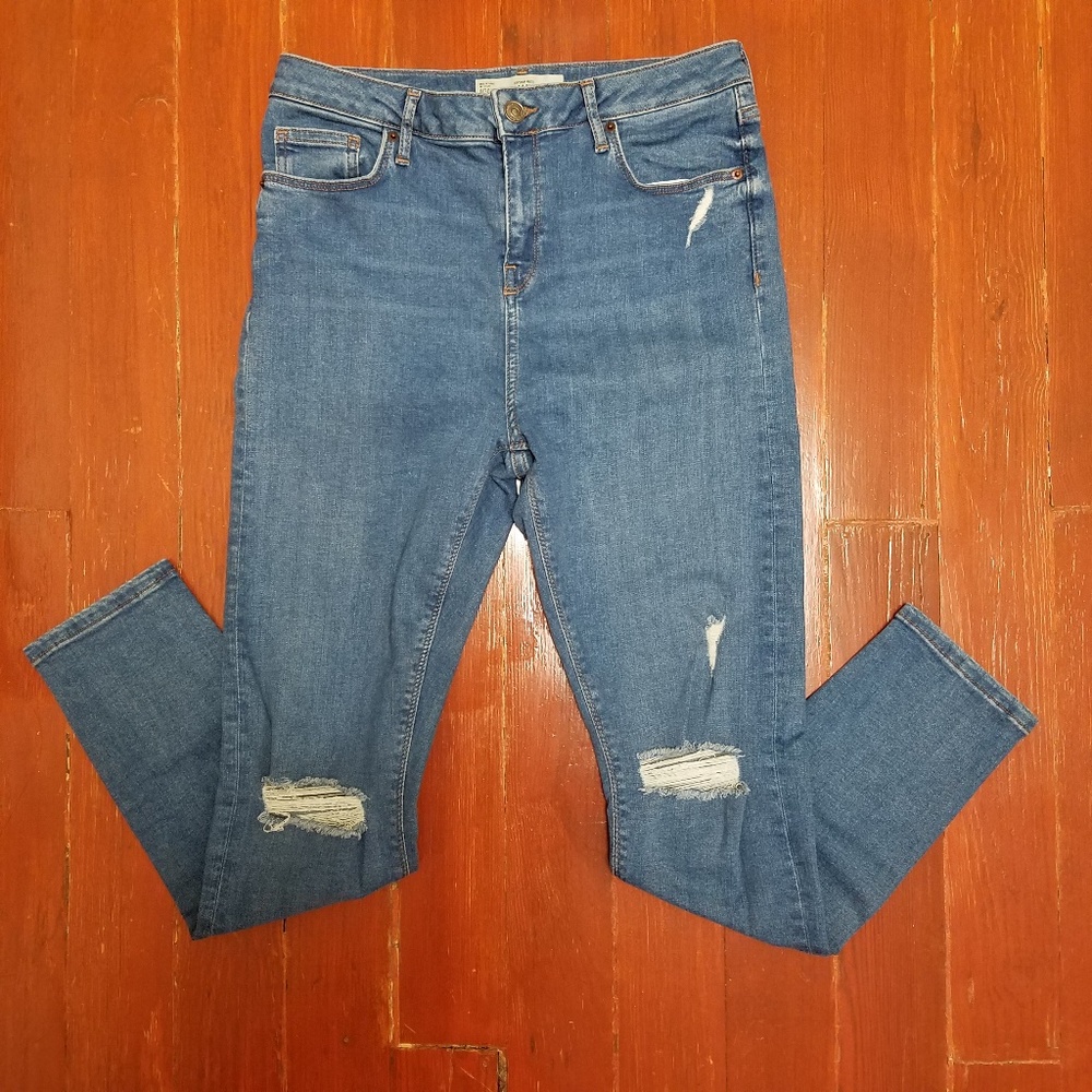 NWOT Topshop Moto Jamie distressed skinny jeans